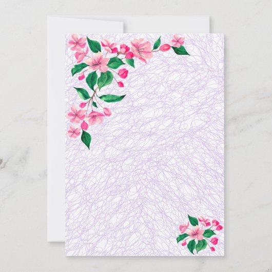 赤面ピ結婚ンク 招待状 (裏面)