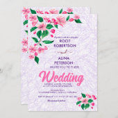 赤面ピ結婚ンク 招待状 (正面/裏面)