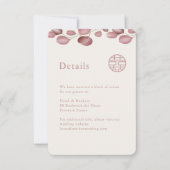 赤面ピ葉ンク詳細カード 招待状 (正面)