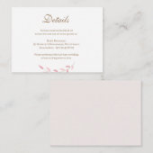 赤面ピ離れンク金ゴールドホワ結婚イトズホテル詳細 エンクロージャーカード (正面/裏面)