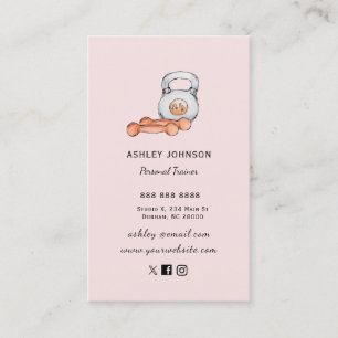 赤面フィットネスギアパーソナルトレーナー名刺 名刺