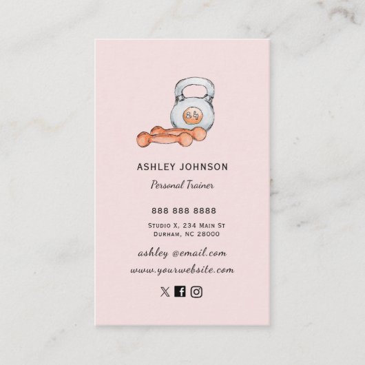 赤面フィットネスギアパーソナルトレーナー名刺 名刺 (正面)