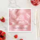 赤面フェイクピンクレザー&ファー スタンダードランチョンナプキン (インサイチュ)