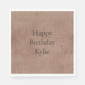 赤面フェイクリネン スタンダードランチョンナプキン (正面)