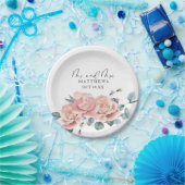 赤面フェミニンピンクの夫妻 ペーパープレート (パーティー)