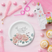 赤面フェミニンピンクの夫妻 ペーパープレート (パーティー)