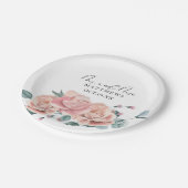 赤面フェミニンピンクの夫妻 ペーパープレート (アングル)