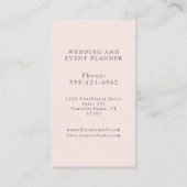 赤面フェミニンピンク水色フローラ 名刺 (裏面)