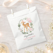 赤面フェミニンフローラウッドランドディアベビーシャワー フェイバーバッグ (クリップ留めされた状態)