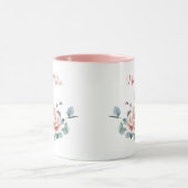 赤面フェミニン母の花嫁の水の色マグカップ マグカップ (中央)