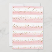 赤面フェミニン金ゴールドゾウ赤ちゃんシャワーbyメール 招待状 (裏面)