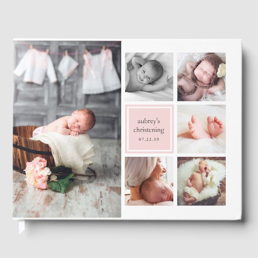 赤面フォトコラージュ《キリスト教》洗礼式や命名式またはバプテスマ ゲストブック (正面)