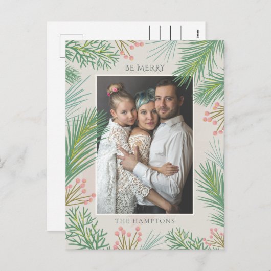 赤面フォレストパインホリーベリーフォト シーズンポストカード (正面/裏面)