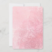 赤面フラワーウォーターカラー結婚式招待状 招待状 (裏面)