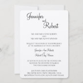 赤面フラワーウォーターカラー結婚式招待状 招待状 (正面)