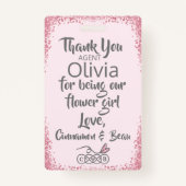 赤面フラワーガール花弁パトロールバッジ バッジ (裏面)