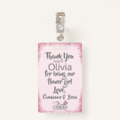 赤面フラワーガール花弁パトロールバッジ バッジ (裏面クリップ)