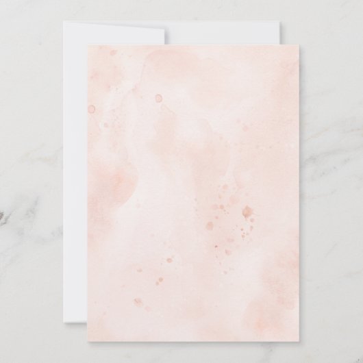 赤面フラワーズエレガントオールシーズンズブライダルシャワー 招待状 (裏面)