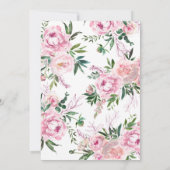 赤面フラワーズブライダルシャワー招待 招待状 (裏面)