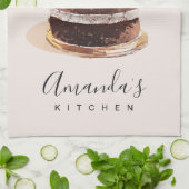 赤面フルーツケーキパティスリーカップケーキシェフベーカリー キッチンタオル (折り畳み)