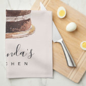 赤面フルーツケーキパティスリーカップケーキシェフベーカリー キッチンタオル (四つ折り)