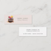 赤面フルーツフローラケーキパティスリーカップケーキベーカリー スキニー名刺 (正面/裏面)