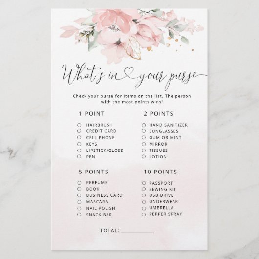 赤面フローラあなたの財布ゲームの中に何が (正面)