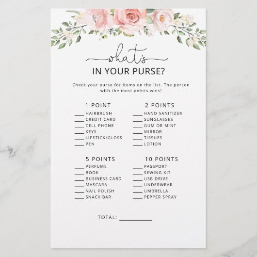 赤面フローラあなたの財布ゲームの中に何が (正面)