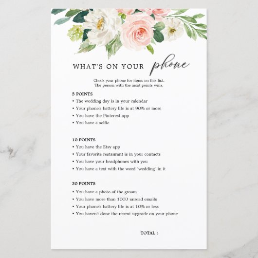 赤面フローラあなたの電話のブライダルシャワー (正面)