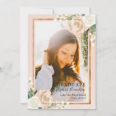 赤面フローラおよびバラ金ゴールドの卒業発表 案内状 (正面)