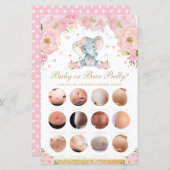 赤面フローラかわいい象ベビーまたはビールベリーゲーム (正面/裏面)