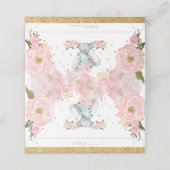 赤面フローラかわいい象ベビーシャワー誕生日 プレイスカード (外部開封)