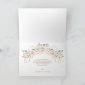 赤面フローラかわいらしエレファントベビーシャワーありがとう カード (内部)