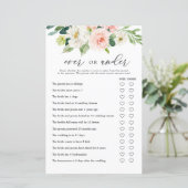 赤面フローラのゲームカードの上または下ブライダルシャワー (スタンド正面)