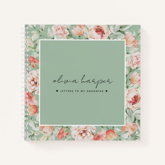 赤面フローラのメッセージを私の娘のジャーナルに ノートブック (正面)