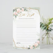 赤面フローラの緑と金ゴールドの日付の夜のアイディア (スタンド正面)