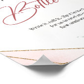 赤面フローラの緑の金ゴールドボトル ポスター (角)