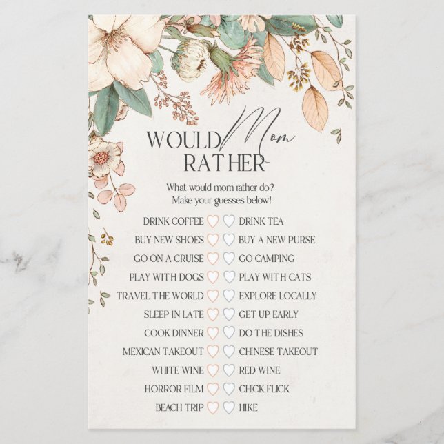 赤面フローラの赤ちゃんシャワーはママではなくゲーム (正面)