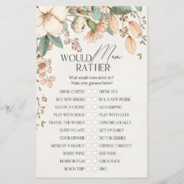 赤面フローラの赤ちゃんシャワーはママではなくゲーム