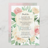 赤面フローラの赤ちゃん感謝していシャワー サンキューカード (正面/裏面)