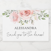 赤面フローラは、ドレスにyesと言った スパークリングワインラベル (シングルラベル)