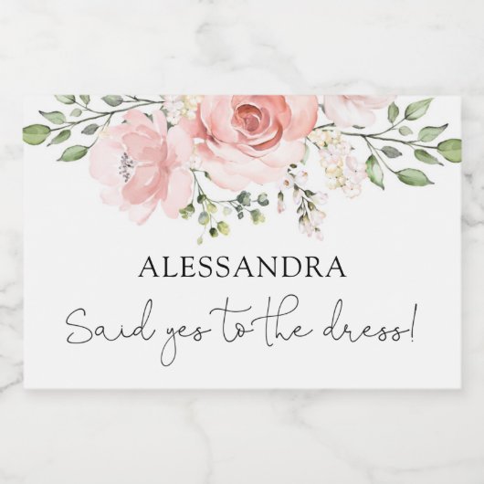 赤面フローラは、ドレスにyesと言った スパークリングワインラベル (シングルラベル)