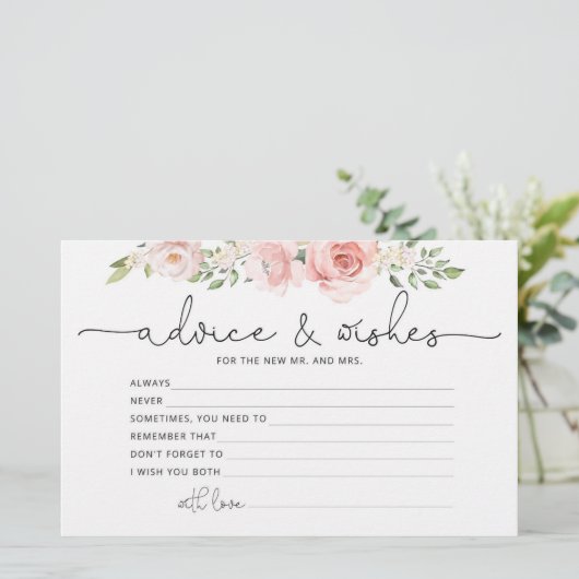 赤面フローラアドバイスとウィッシュブライダルシャワー 便箋 (スタンド正面)