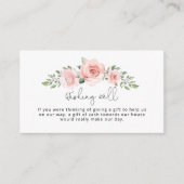 赤面フローラウィングウェルブライダルシャワー エンクロージャーカード (正面)