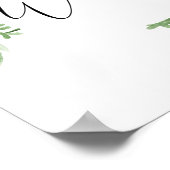 赤面フローラウェルカムサイン – ウェディングシャワー ポスター (角)