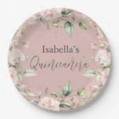 赤面フローラウォーターカラーキンセアニラ紙 ペーパープレート (正面)