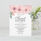 赤面フローラウォーターカラースウィート16招待状 招待状 (スタンド正面)