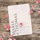 赤面フローラエレガントウェディングカスタム 招待状