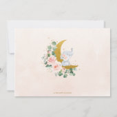 赤面フローラエレファントクレセントムーン誕生日写真 サンキューカード (裏面)