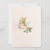 赤面フローラエレファントスイートベビーガールシャワー 招待状 (裏面)